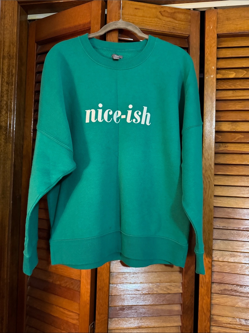 Nice-ish Teal Crewneck Sweatshirt - Unbranded